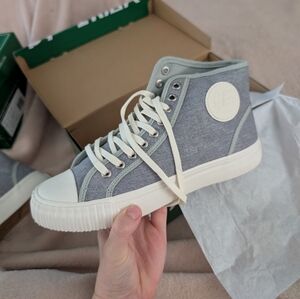 NWT PF Flyers Center Hi Canvas Sneakers In Ultimate Gray Mens 8 / Women's 9.5